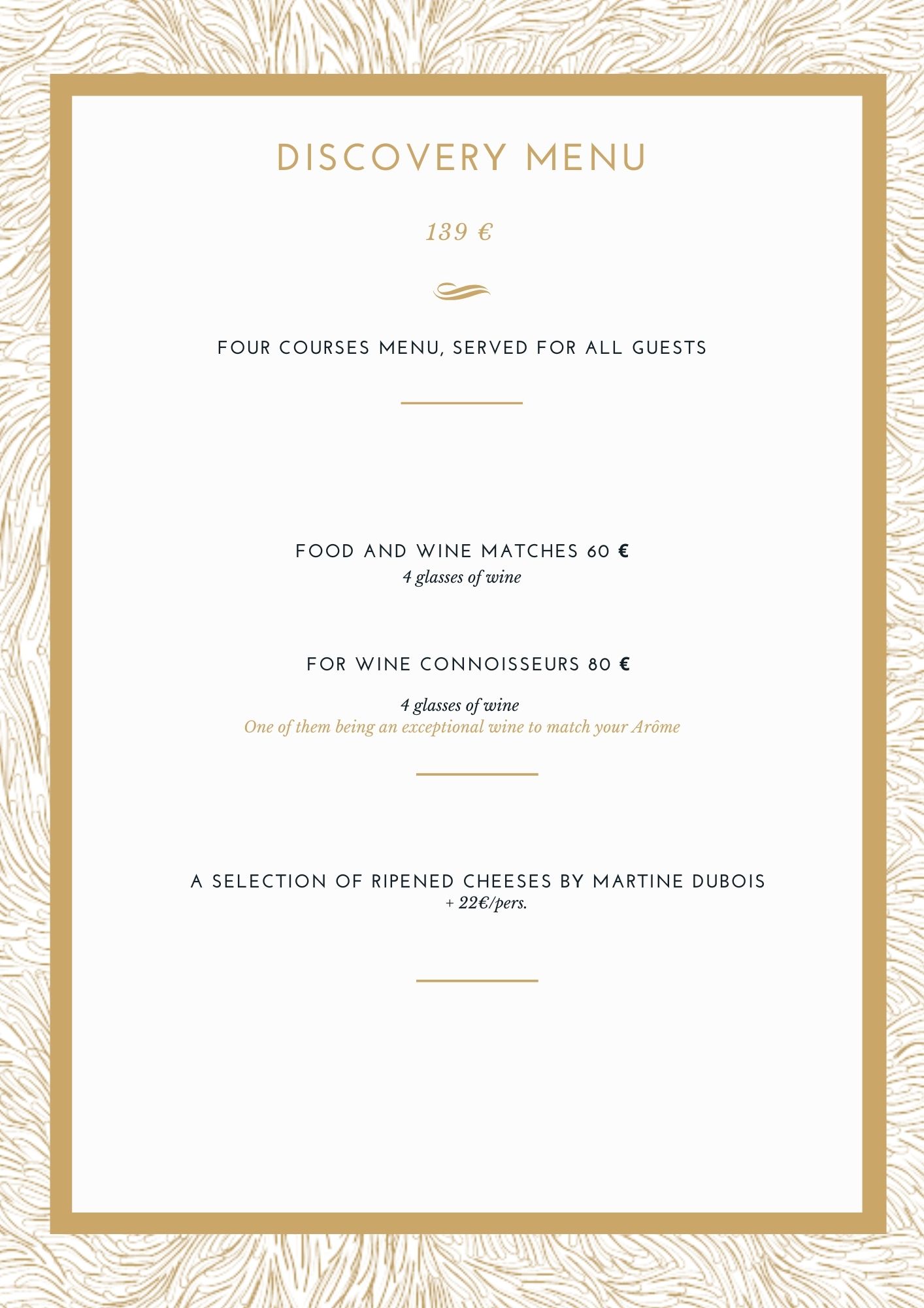 Lunch Menu - L'Arôme